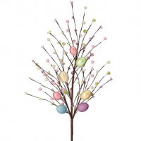 28" Faux Multipastel Egg Spray