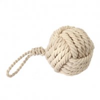 4" White Rope Knot Orb