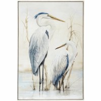 48" x 32" Southern Egret 1 Framed Coastal Canvas