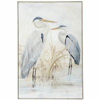 48" x 32" Southern Egret 2 Framed Coastal Canvas