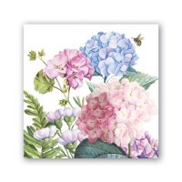 5" Square Wild Hydrangea Beverage Napkins