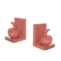 Pink Flamingo Bookends