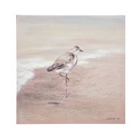 15" Sq Single Sandpiper Coastal Canvas