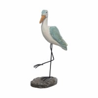 13" Blue and White Heron Statue