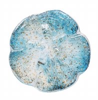 4" Blue Glass Sand Dollar Figurine