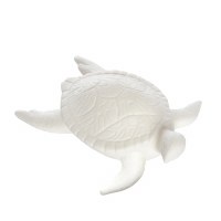 5" LED White Ceramic Sea Turtle Figurine