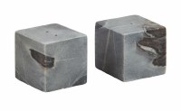 2" Gray Marble Cube Salt and Pepper Shakers by Mud Pie