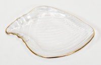 4" Gold Rim Glass Conch Shell Plate by Mud Pie