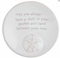 4" Round Sand Dollar Ring Dish by Mud Pie