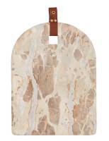 16" x 9" Archerd Beige Marble Serving Board by Mud Pie