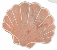 7" Marble Sallop Shell Shaped Cutting Board by Mud Pie