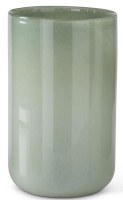 13" Glass Sage Cylinder Vase