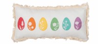 9" x 19" Multicolor Easter Eggs Decorative Pillow