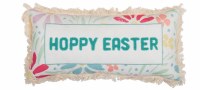 9" x 19" Multicolor "Hoppy Easter" Decorative Pillow