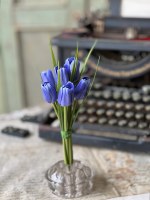 Bundle of Seven 7" Faux Blue Tulips