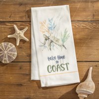 26" x 18" "Time To Coast" Sea Turtle Kitchen Towel