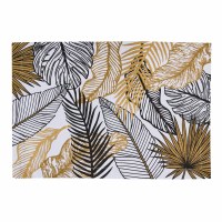 13" x 19" Black and Gold Tropical Leaves Placemat