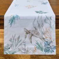 15" x 72" Seaweed and Sea Turtle Table Runner