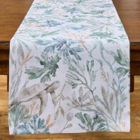 14" x 54" Seaweed and Sea Turtle Table Runner