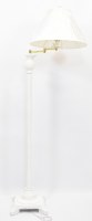 66" White Pineapple Swing Arm Floor Lamp