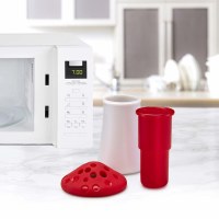 6" Red and White Mushroom Microwave Cleaner