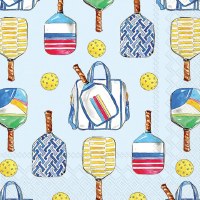 5" Square Pickleball All OVer Beverage Napkins