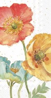 8" x 4.5" Multicolor Poppies Guest Towels
