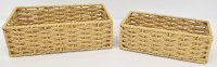 Set of Two 11" and 9" Natural Woven Baskets