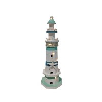 15" LED White, Blue, and Green Lighthouse Statue