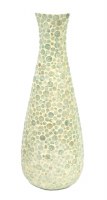 27" Blue Bottle Capiz Vase