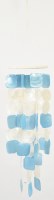27" Blue Capis Squares and White Capiz Circles Wind Chime