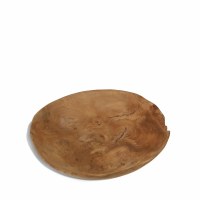 Small Brown Wood Oval Bowl