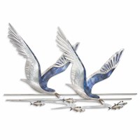47" x 28" Skimmer Birds Coastal Metal Wall Art Plaque MM218
