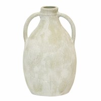 12" Light Green Two Handle Ceramic Vase