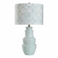 30" Light Blue Circle Shade Table Lamp