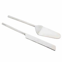 Set of Two Stainless Steel Cake Knife and Server