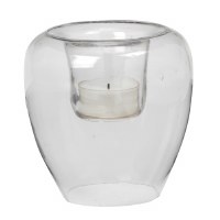 3" Clear Glass Bubble Votive Candle Holder