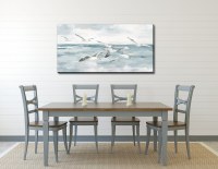 28" x 56" Gulls in Flight Coastal Canvas