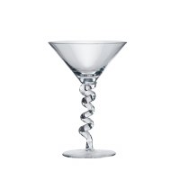 6 Oz Clear Twisted Stem Martini Glass