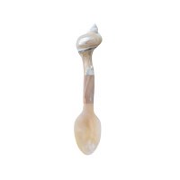 6" Natural Seashell Spoon