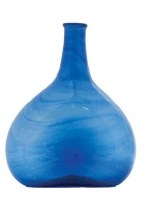 8" Dark Blue Glass Vase