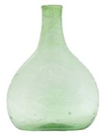 8" Green Glass Vase