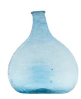 8" Light Blue Glass Vase