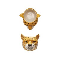 8" Ceramic Cheetah Head Bottle Holder