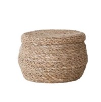 8" Round Natural Seagrass Box