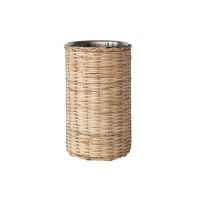 8" Stainless Steel and Rattan Bottle Chiller