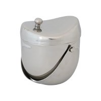 1 Quart Stainless Steel Ice Bucket With a Curved Lid