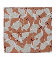 18" Sq White Cranes Cloth Napkin