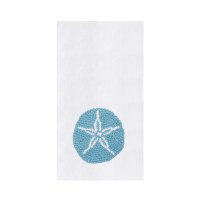 27" x 18" Blue French Knot Sand Dollar Flour Sack Kitchen Towel