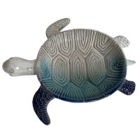 9" Multicolor Ceramic Sea Turtle Dish